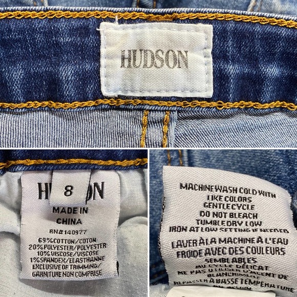 Hudson Kids Destructed Denim Shorts - Picture 6 of 6